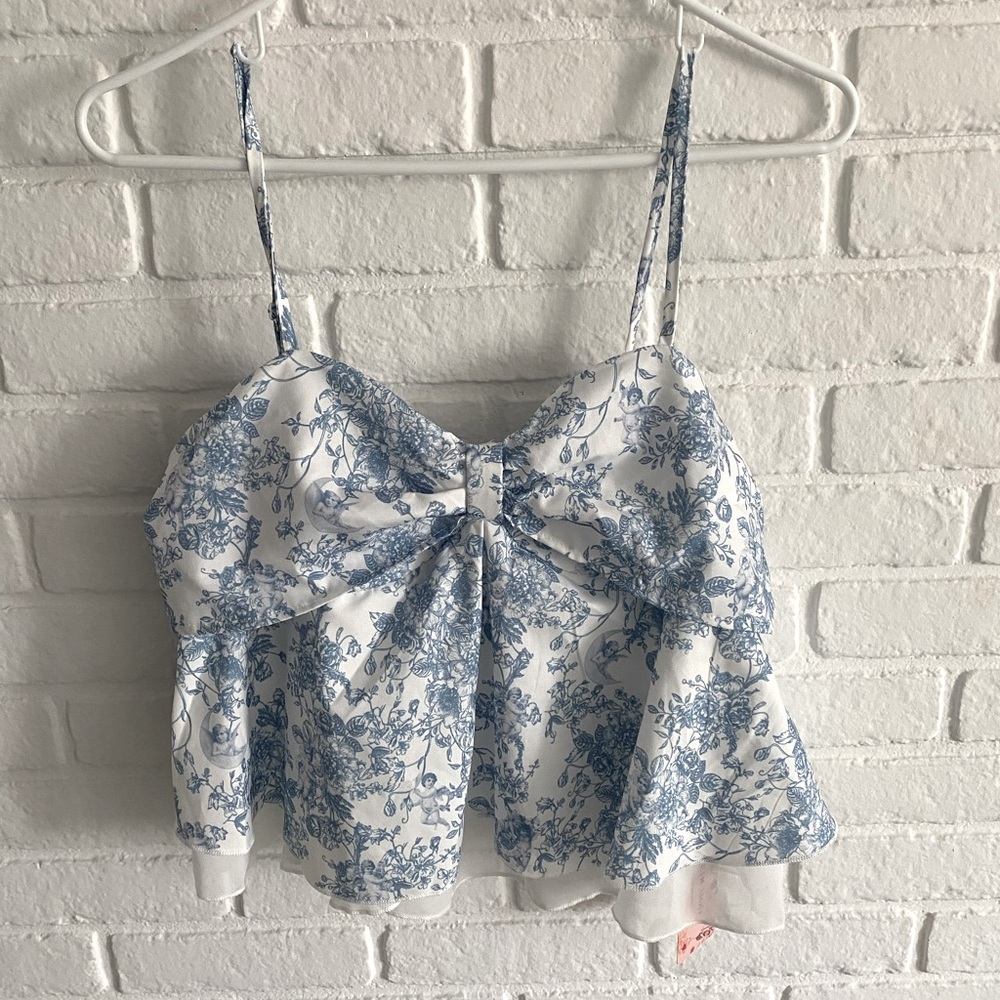 SHEIN Blue Floral Camisole Top